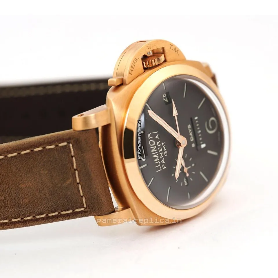 Alternative view of Superior Replica Panerai Luminor 1950 44mm Rose Gold Case Mens/unisex Manual Winding Watch