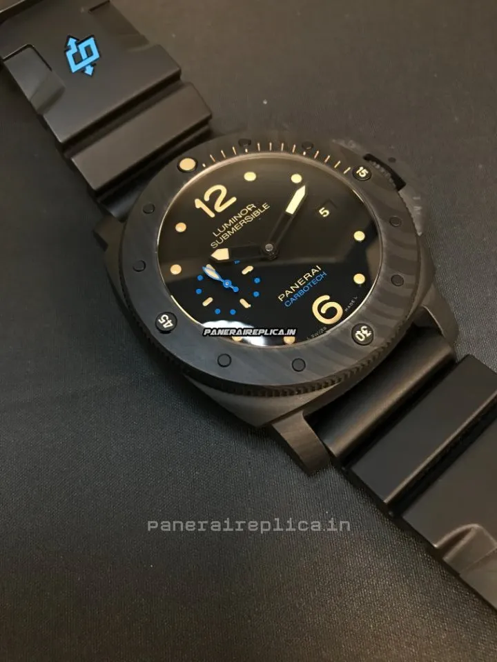 Alternative view of Exquisite Fake Panerai Luminor Submersible 47mm Carbon Case Mens/unisex Automatic Watch