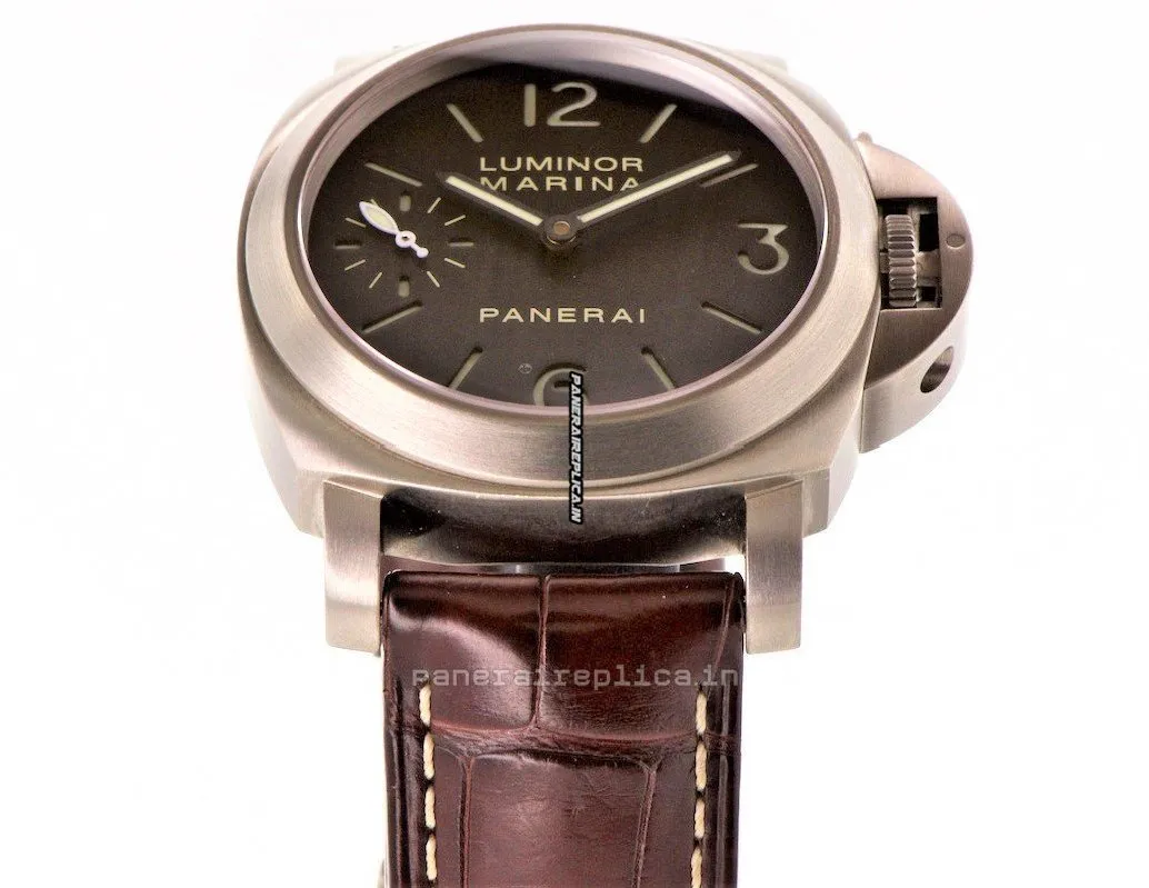 Alternative view of Unique Imitation Panerai Luminor Marina 44mm Titanium Case Mens/unisex Manual Winding Watch