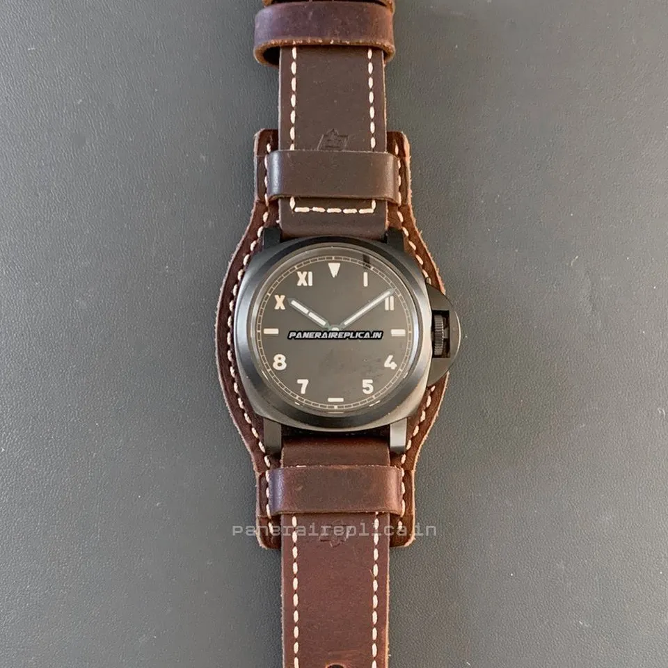 Alternative view of Incredible Fakes Panerai Luminor 44mm Titanium Case Mens/unisex Manual Winding Watch