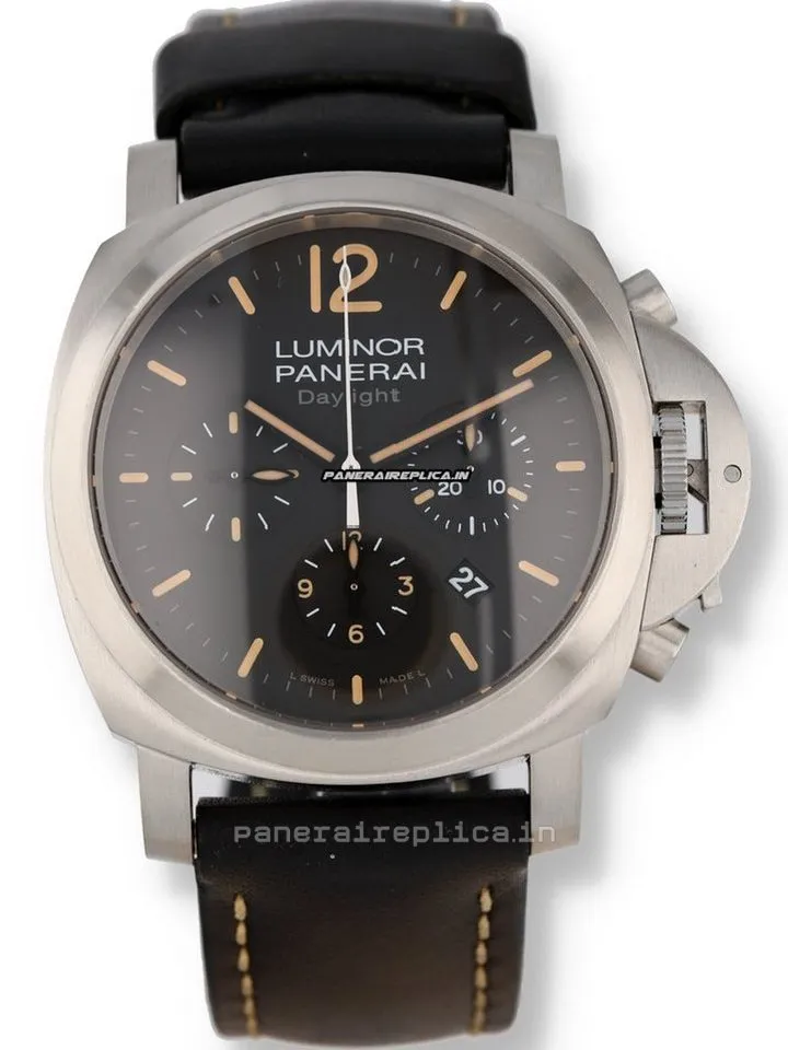 Excellent Copies Panerai Luminor Chrono 44mm Steel Case Watch