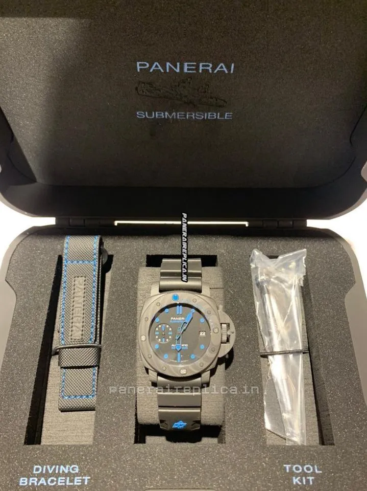 Alternative view of 1:1 Fakes Panerai Luminor Submersible 42mm Carbon Case Mens/unisex Automatic Watch