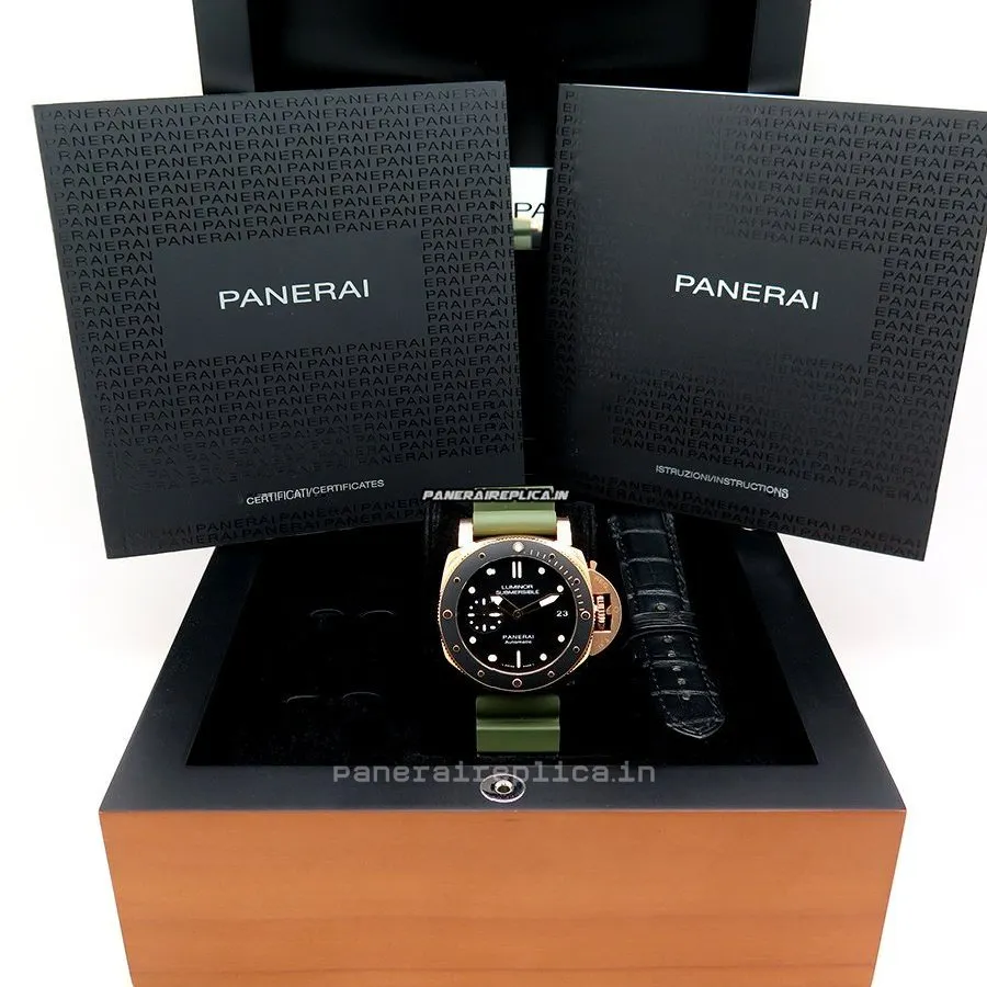 Alternative view of Amazing Replica Panerai Luminor Submersible 42mm Rose Gold Case Mens/unisex Automatic Watch