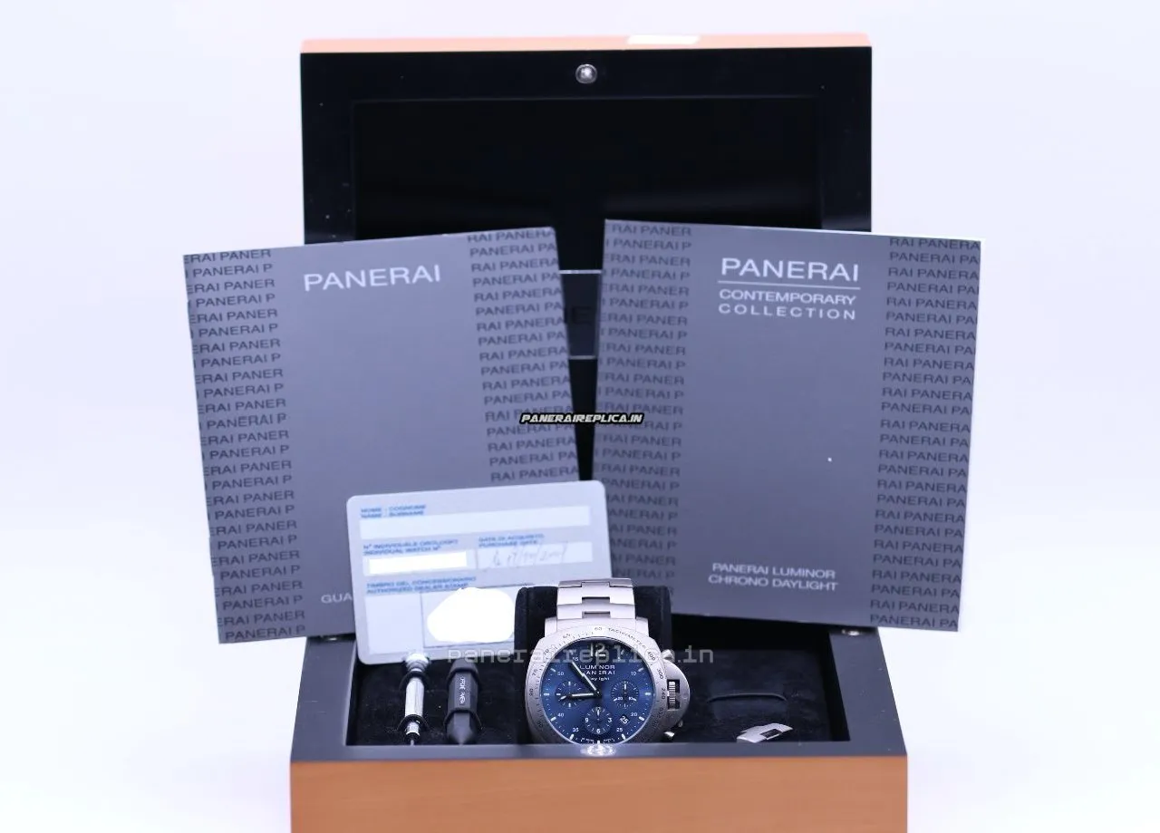 Alternative view of Lovely Replicas Panerai Luminor Chrono 44mm Titanium Case Mens/unisex Automatic Watch