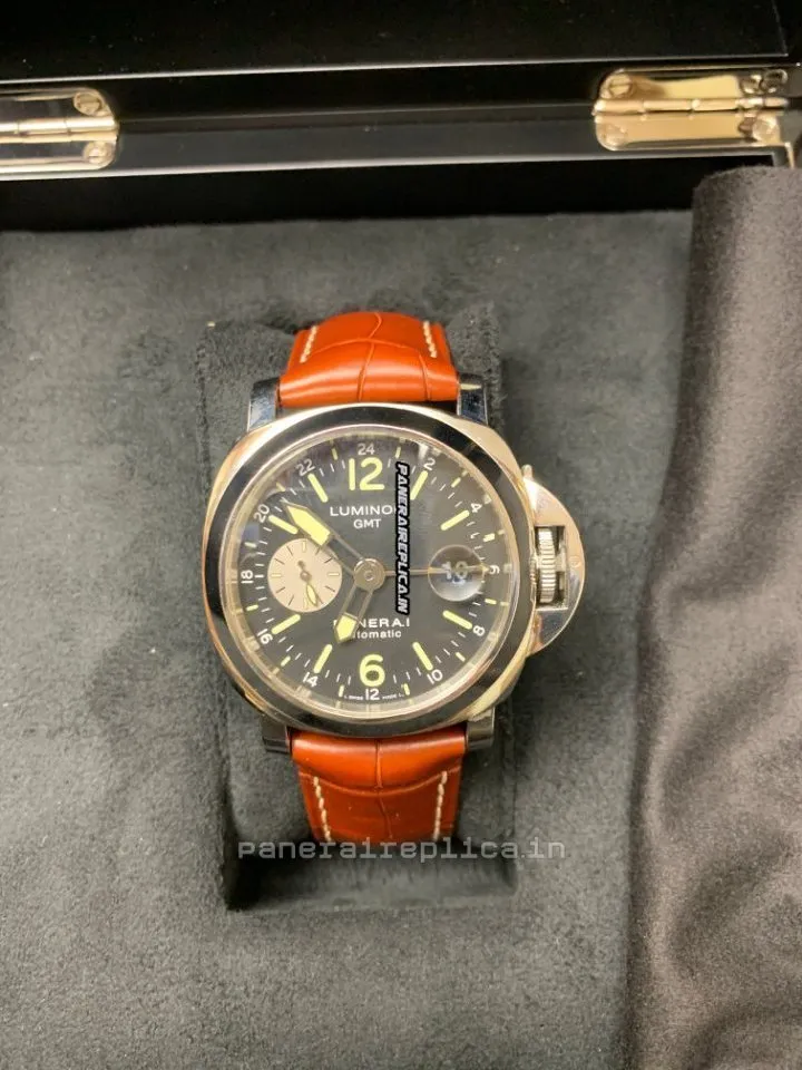 Alternative view of Design Replica Panerai Luminor Gmt Automatic 44mm Steel Case Mens/unisex Automatic Watch