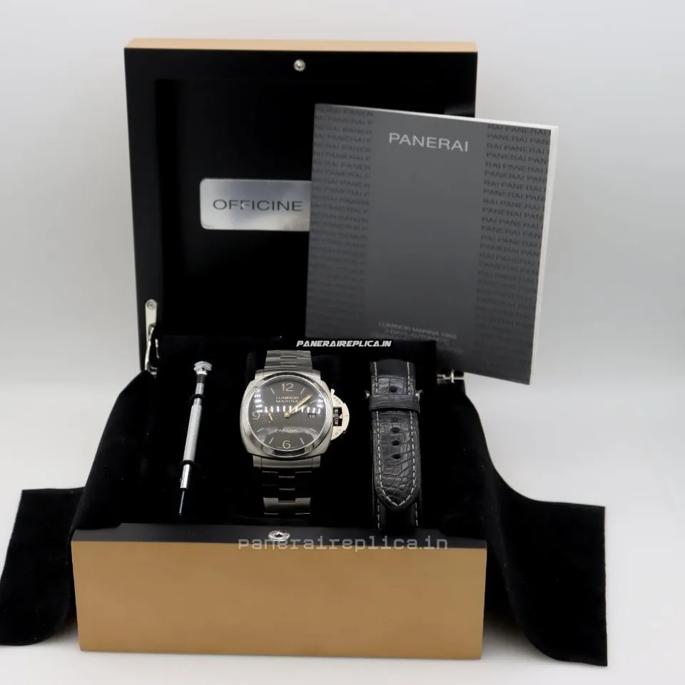 Alternative view of Mind-boggling Copies Panerai Luminor Marina 44mm Titanium Case Mens/unisex Automatic Watch