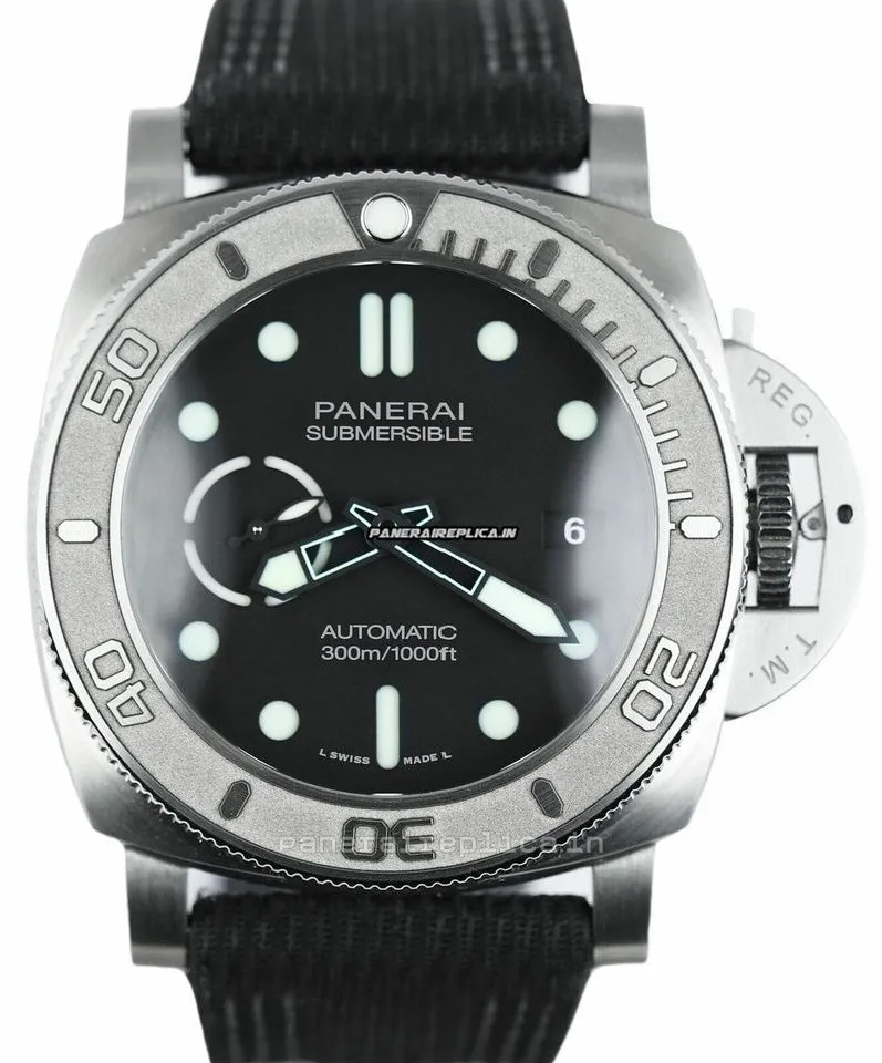 Marvellous Clone Panerai Luminor Submersible 47mm Titanium Case Mens/unisex Automatic Watch