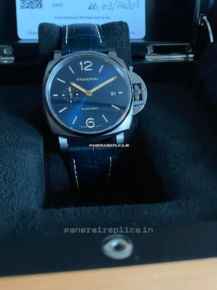 Alternative view of Design Knockoff Panerai Luminor Due 42mm Titanium Case Mens/unisex Automatic Watch