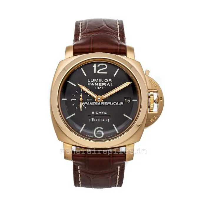 Inexpensive Fake Panerai Luminor 1950 44mm Rose Gold Case Mens/unisex Manual Winding Watch