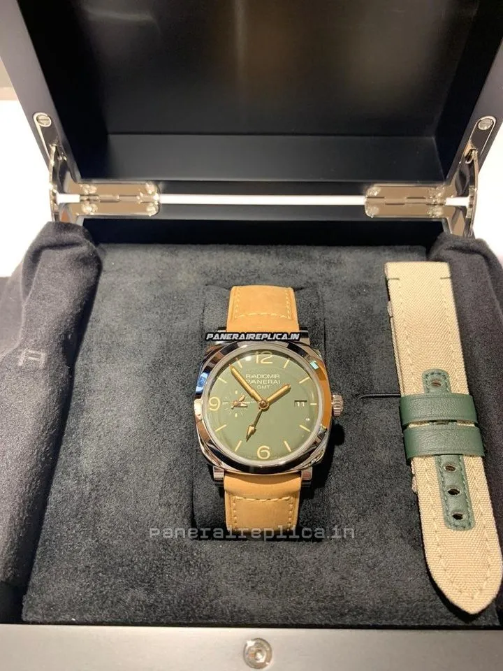 Pleasing Replicas Panerai Radiomir Gmt 45mm Steel Case Mens/unisex Automatic Watch