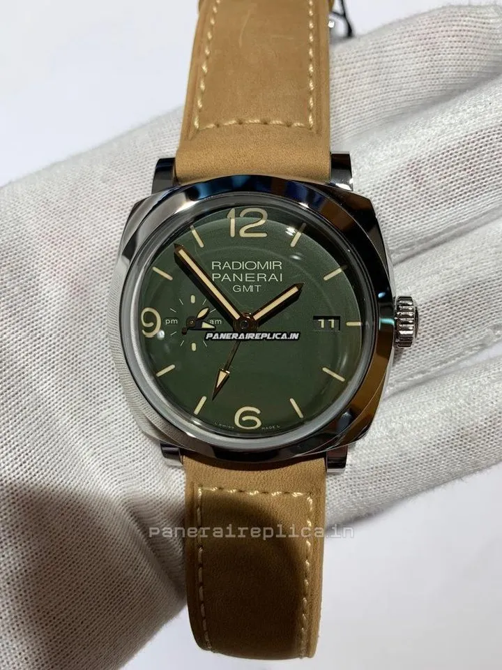 Alternative view of Pleasing Replicas Panerai Radiomir Gmt 45mm Steel Case Mens/unisex Automatic Watch