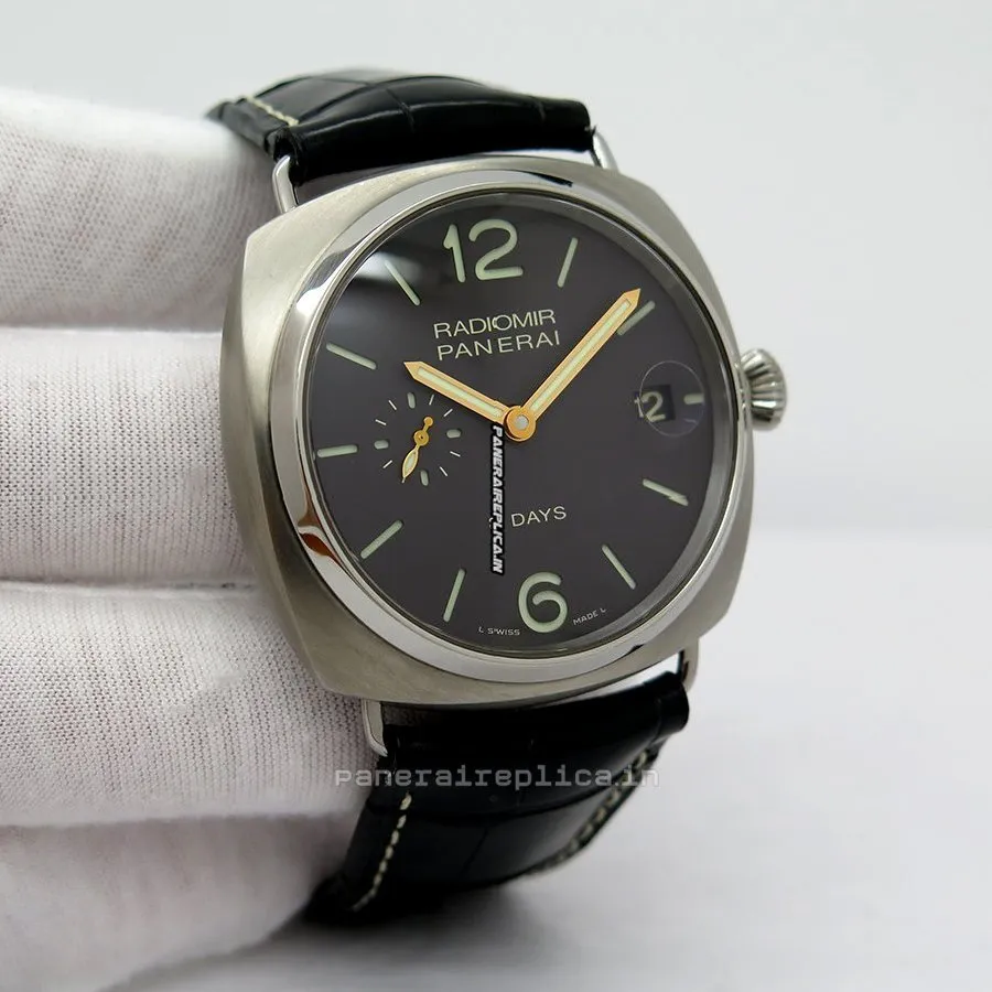Fine Clone Panerai Radiomir 8 Days Gmt 45mm Titanium Case Mens/unisex Manual Winding Watch