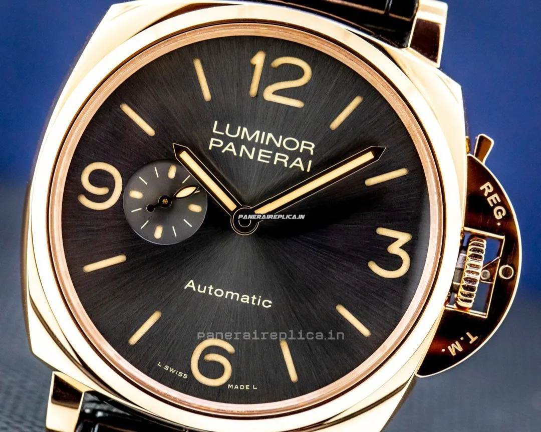 Alternative view of Durable Replica Panerai Luminor Due 45mm Rose Gold Case Mens/unisex Automatic Watch