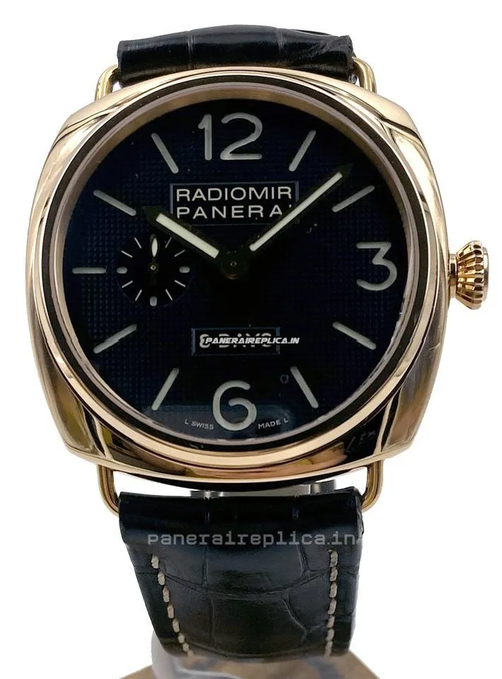 Mind-boggling Replica Panerai Radiomir 8 Days Gmt 45mm Rose Gold Case Mens/unisex Manual Winding Watch