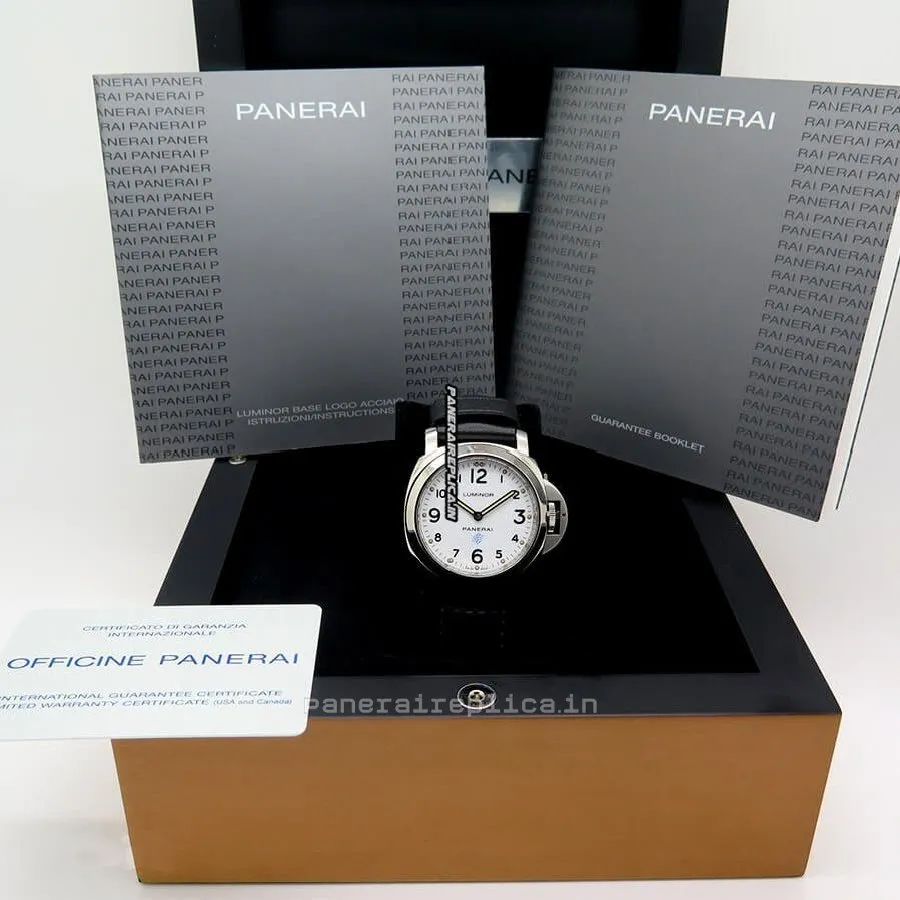 Alternative view of Wonderful Clone Panerai Luminor Base 44mm Steel Case Mens/unisex Manual Winding Watch