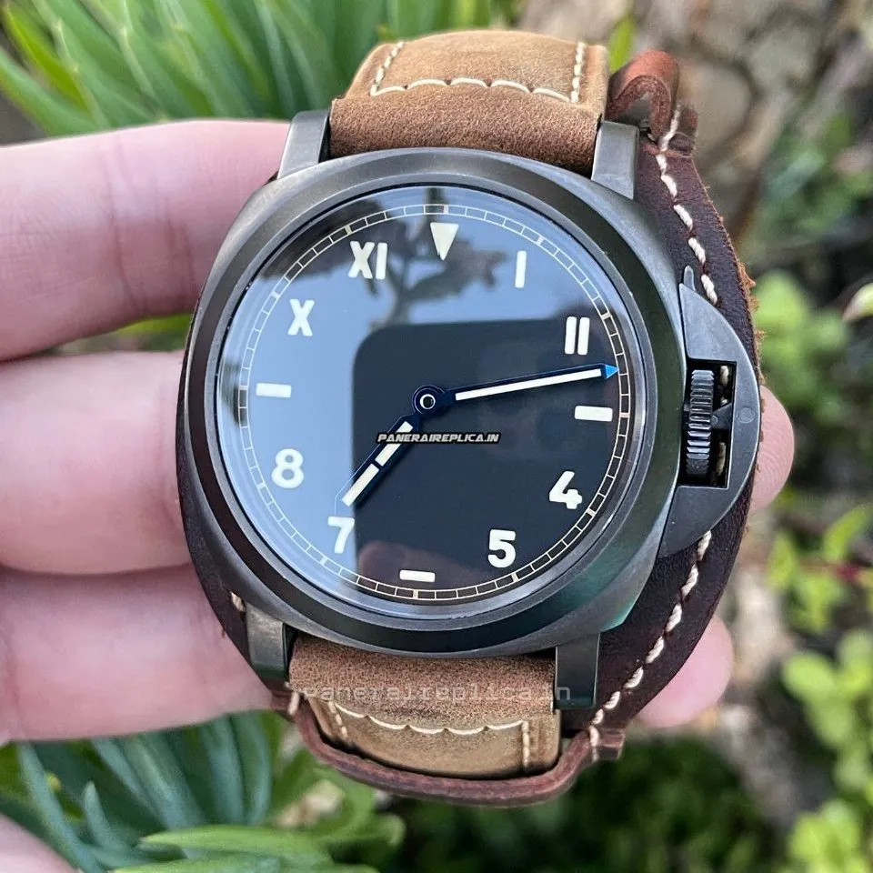 Alternative view of Nice Replica Panerai Luminor 44mm Titanium Case Mens/unisex Manual Winding Watch
