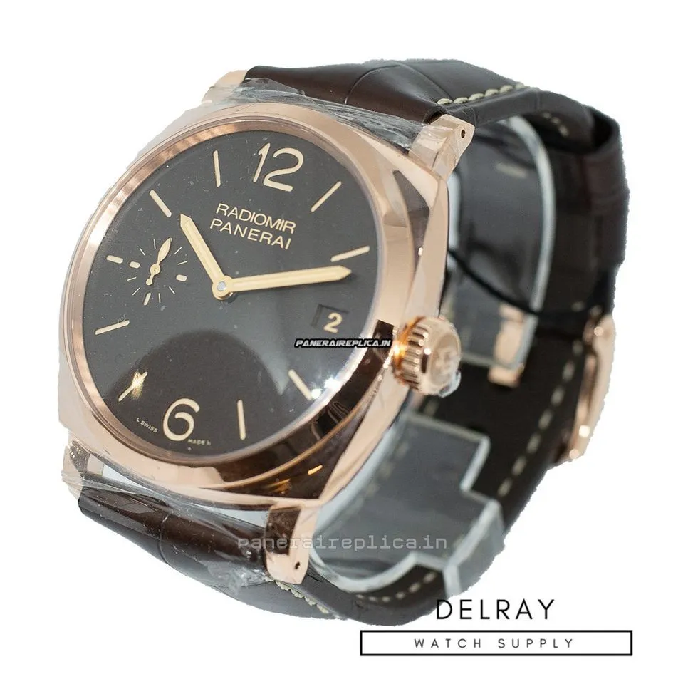 Alternative view of Popular Copy Panerai Radiomir 1940 47mm Rose Gold Case Mens/unisex Manual Winding Watch