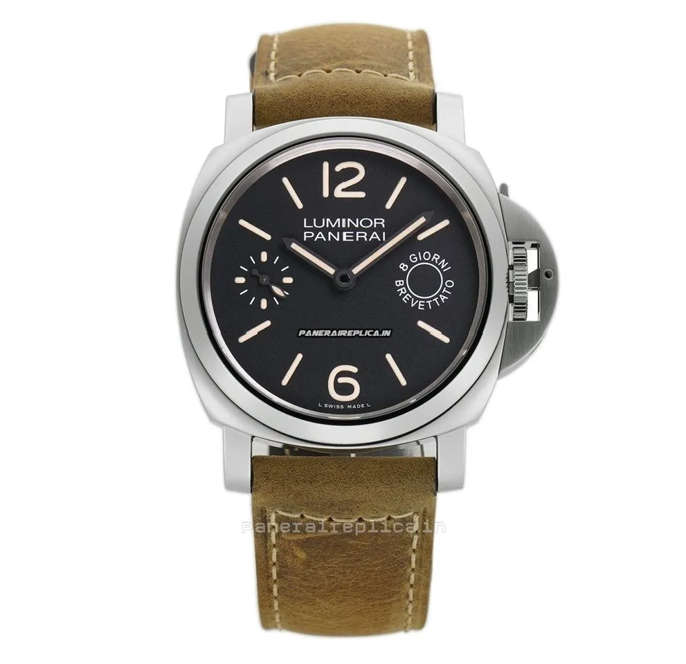 Alternative view of Wonderful Replica Panerai Luminor Marina 44x53mm Steel Case Manual Winding Watch