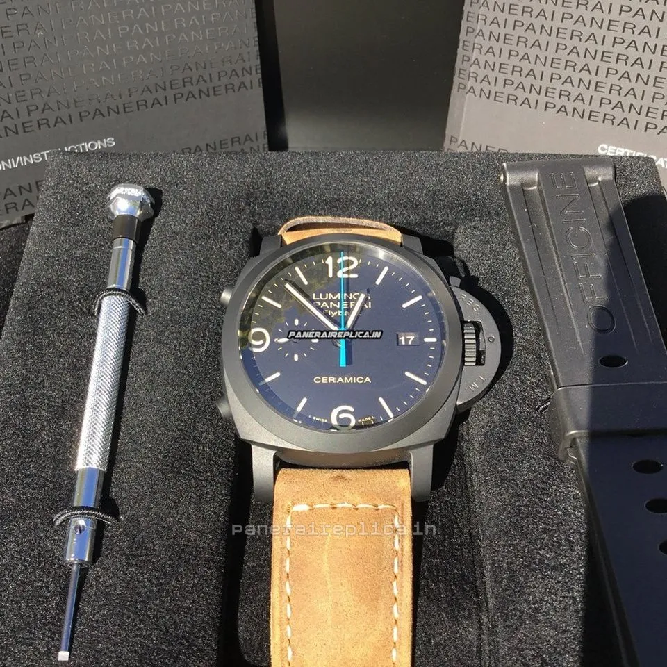 Alternative view of 1:1 Copies Panerai Luminor 1950 44mm Ceramic Case Mens/unisex Automatic Watch