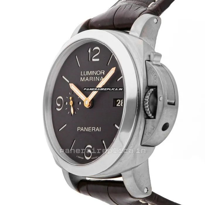 Alternative view of Terrific Fake Panerai Luminor Marina 44mm Titanium Case Mens/unisex Automatic Watch