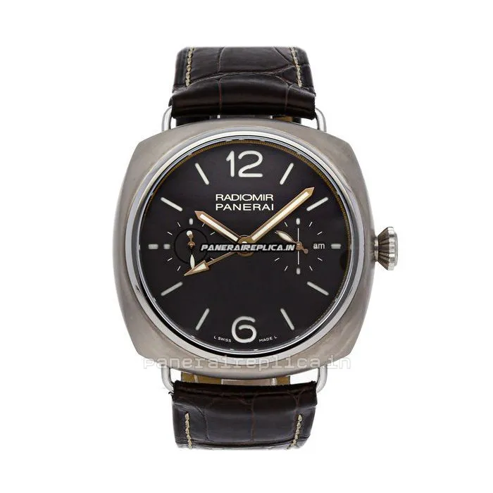 Beautiful Knockoff Panerai Radiomir Tourbillon Gmt 48mm Titanium Case Mens/unisex Manual Winding Watch