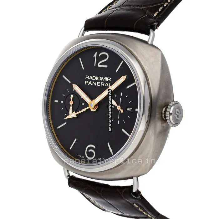 Alternative view of Beautiful Knockoff Panerai Radiomir Tourbillon Gmt 48mm Titanium Case Mens/unisex Manual Winding Watch