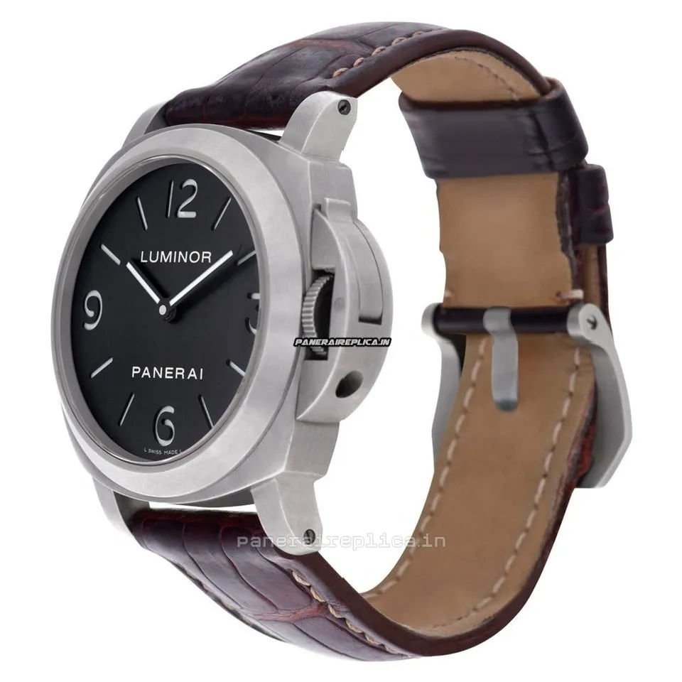 Alternative view of High Quality Fakes Panerai Luminor Base 43mm Titanium Case Manual Winding Watch
