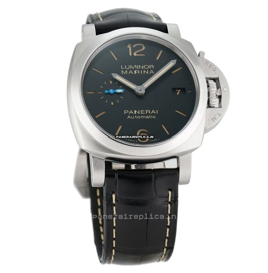 Alternative view of Appealing Replica Panerai Luminor Marina 42x52mm Steel Case Automatic Watch