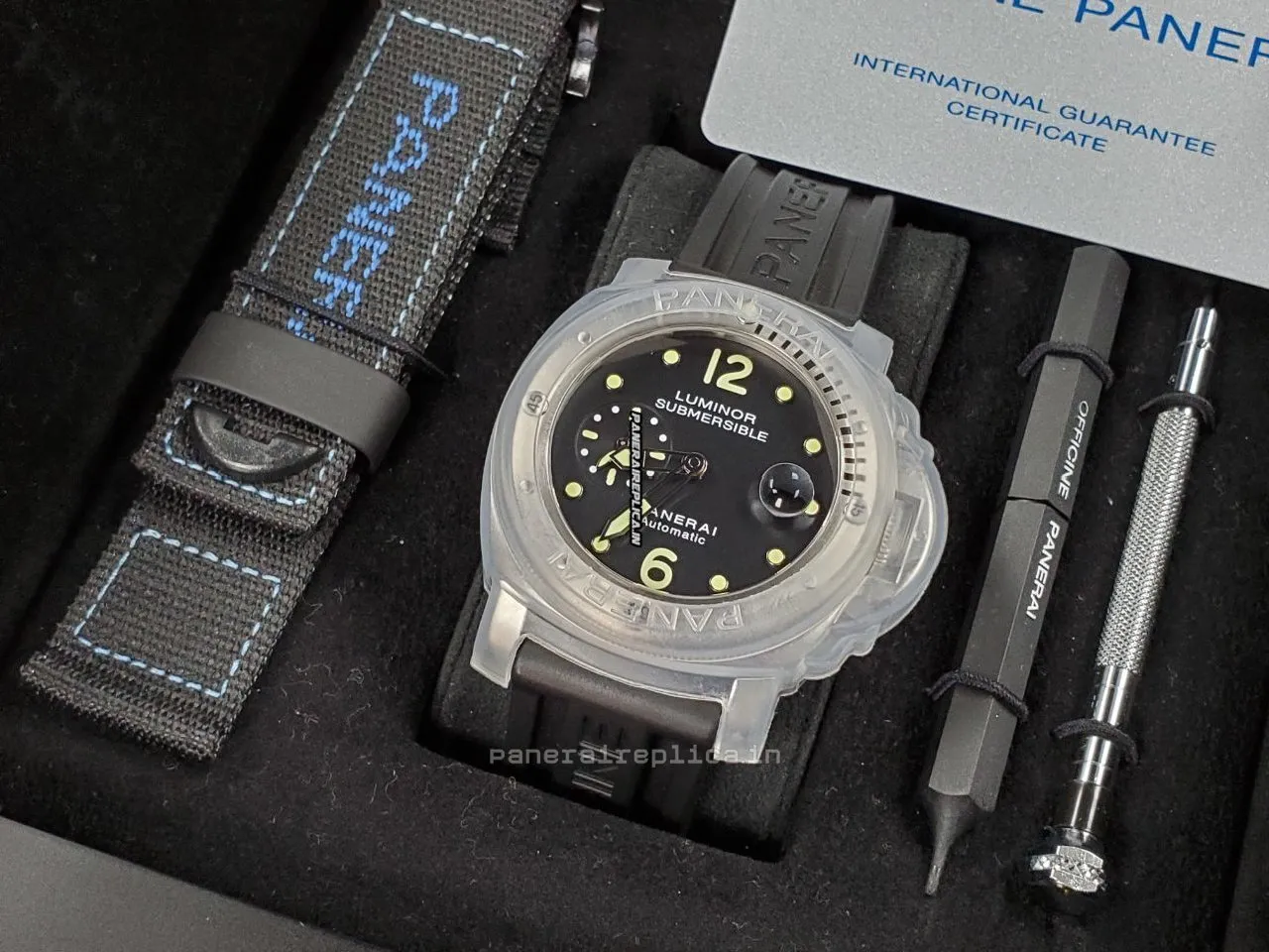 Alternative view of Wonderful Copies Panerai Luminor Submersible 44mm Steel Case Mens/unisex Automatic Watch