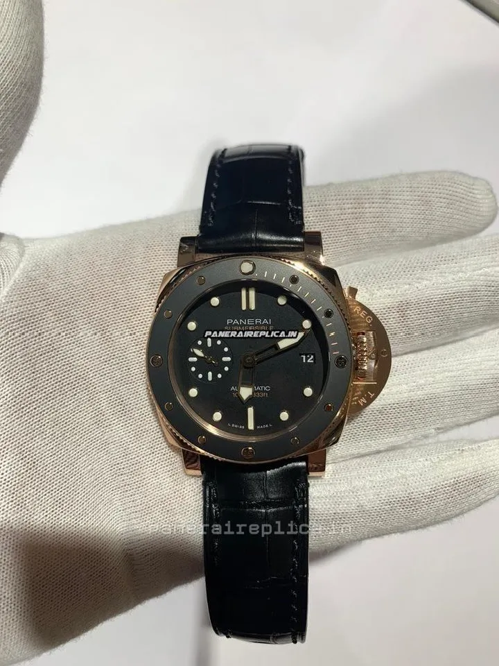 Alternative view of Wholesale Replica Panerai Luminor Submersible 42mm Rose Gold Case Mens/unisex Automatic Watch