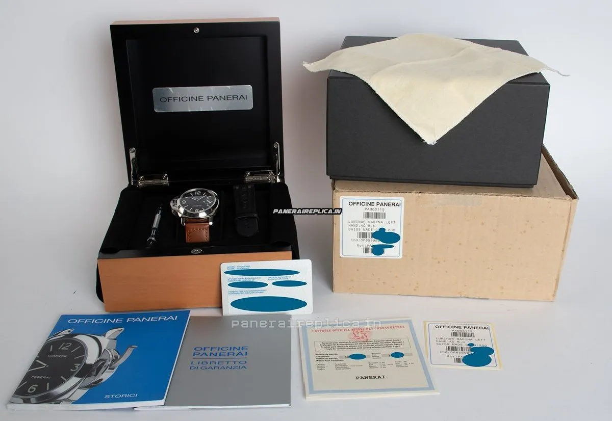 Alternative view of Stylish Copy Panerai Luminor Marina 44x53mm Steel Case Mens/unisex Manual Winding Watch