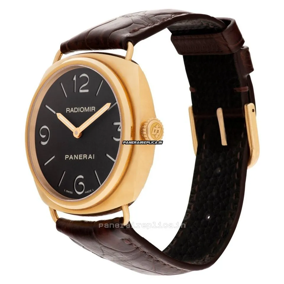 Alternative view of Marvellous Replica Panerai Radiomir 45mm Rose Gold Case Manual Winding Watch