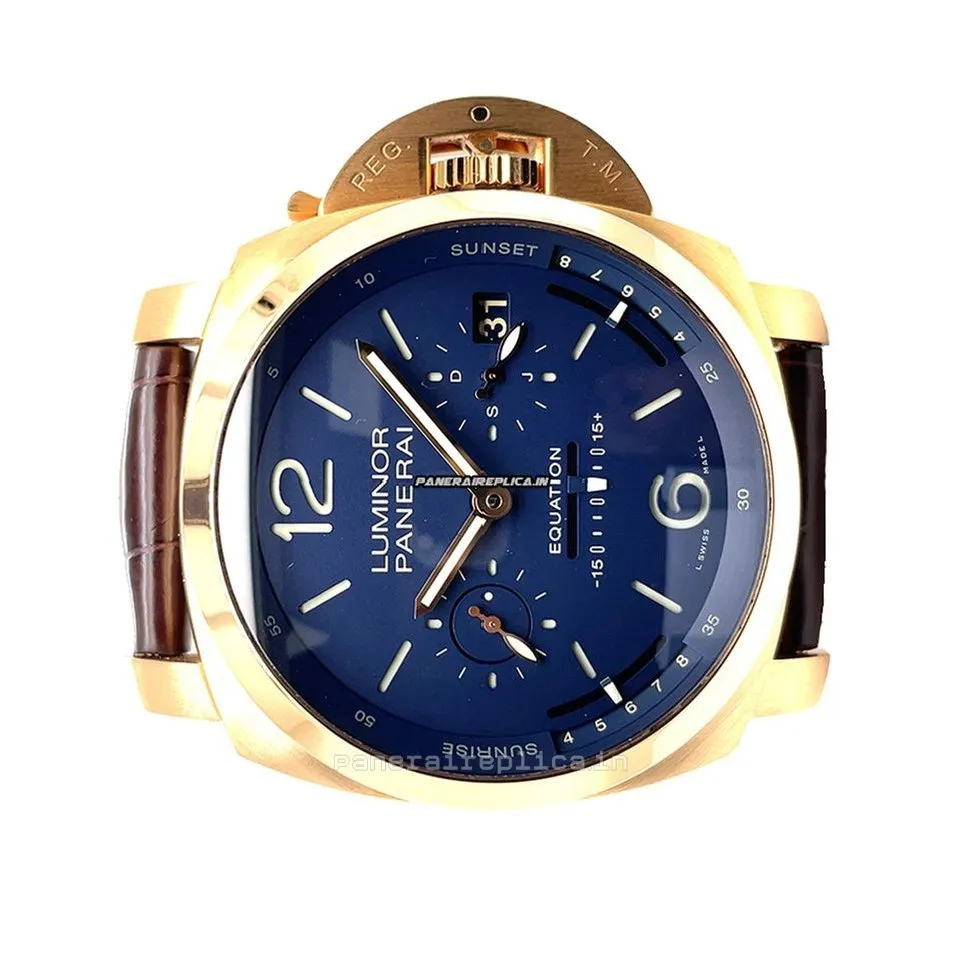 Superb Fake Panerai Panerai Watches 50mm Rose Gold Case Mens/unisex Automatic Watch