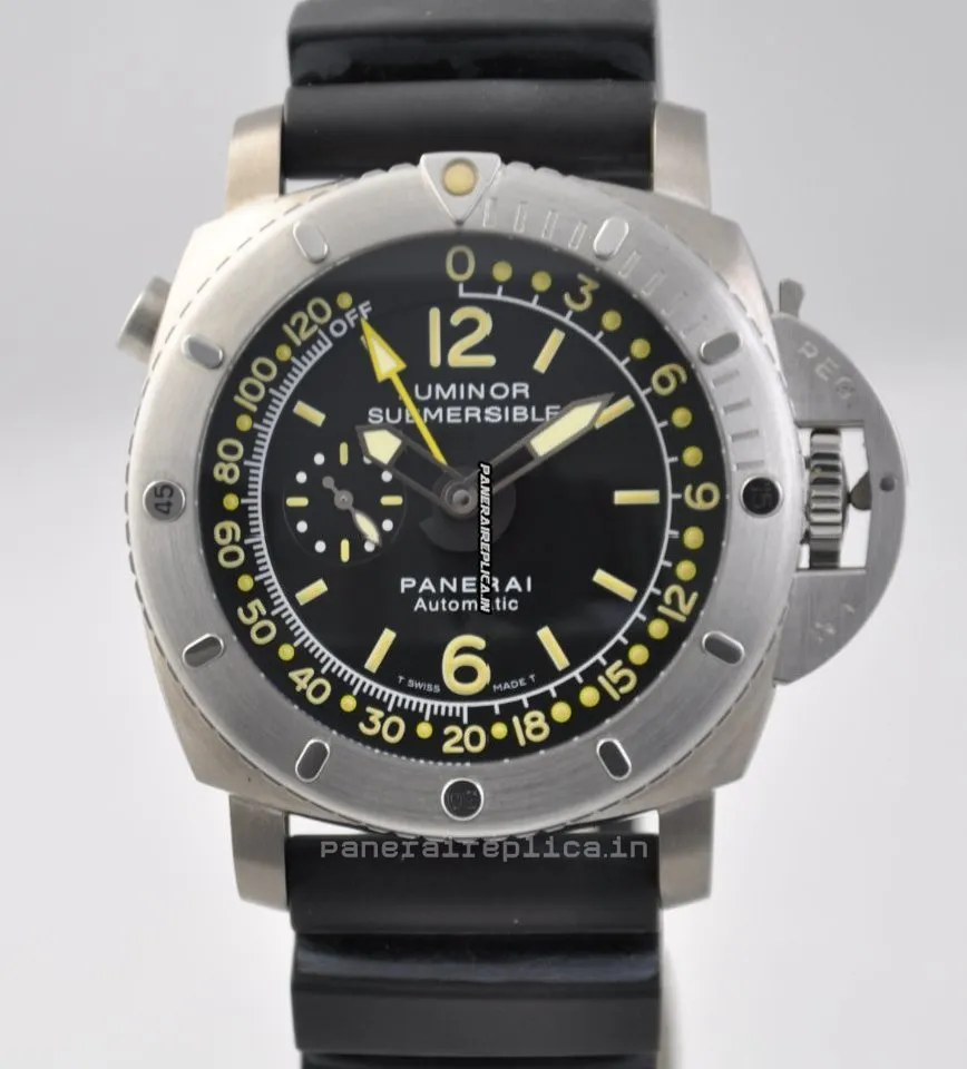 Alternative view of Aaa Replica Panerai Luminor Submersible 47mm Titanium Case Mens/unisex Automatic Watch