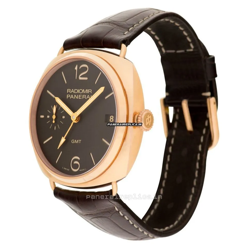 Alternative view of Fantastic Replica Panerai Radiomir 3 Days Gmt 47mm Rose Gold Case Mens/unisex Automatic Watch