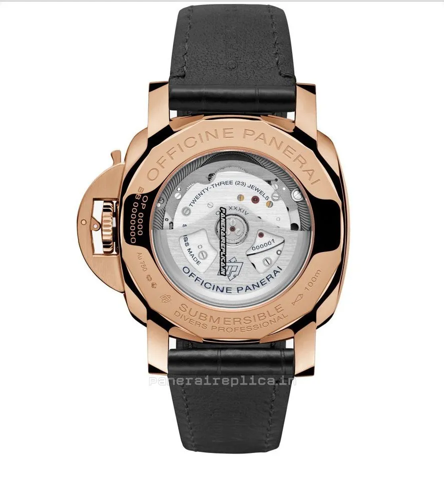 Alternative view of Fabulous Fake Panerai Luminor Submersible 42mm Rose Gold Case Automatic Watch