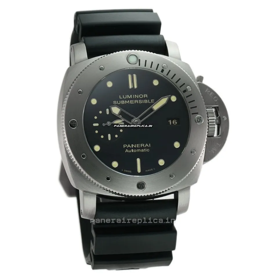 Alternative view of Unique Fakes Panerai Luminor Submersible 47x56mm Titanium Case Automatic Watch