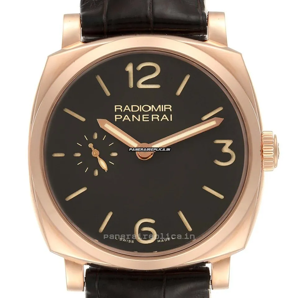 Alternative view of Excellent Copies Panerai Radiomir 1940 42mm Rose Gold Case Mens/unisex Manual Winding Watch