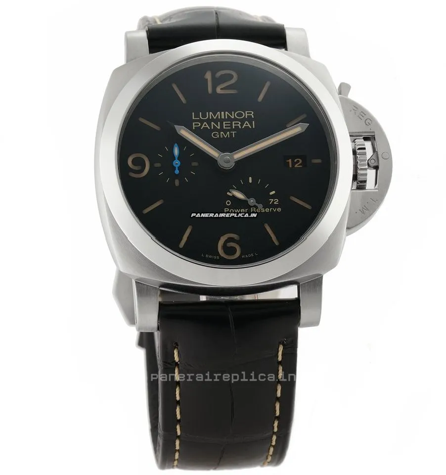 Alternative view of Unique Fake Panerai Luminor 1950 44x54mm Steel Case Automatic Watch