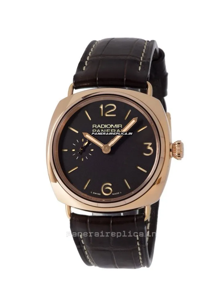 Inexpensive Copy Panerai Radiomir 42mm Rose Gold Case Mens/unisex Manual Winding Watch