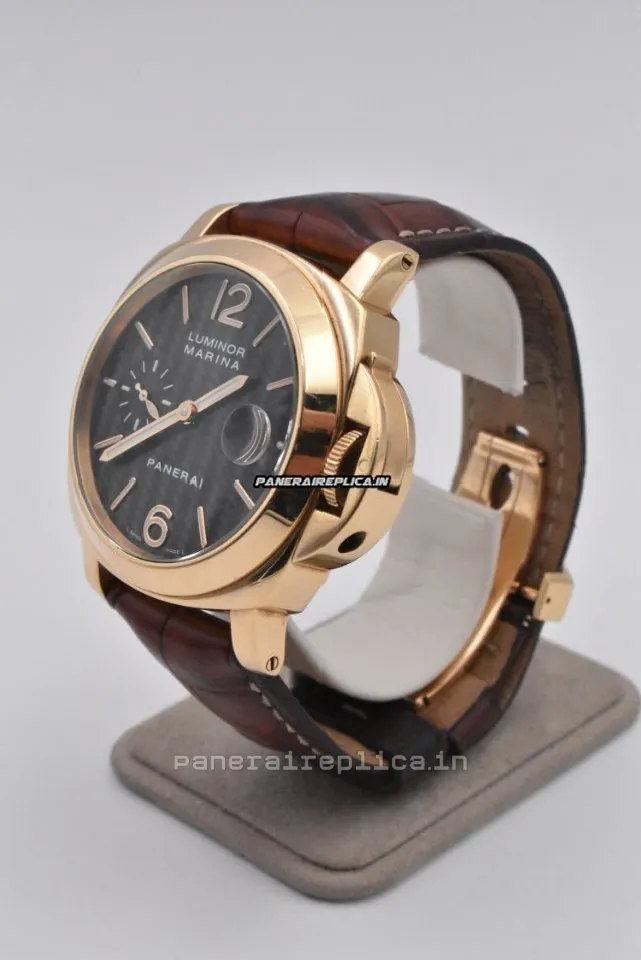 Alternative view of Fantastic Replica Panerai Luminor Marina 44mm Yellow Gold Case Mens/unisex Automatic Watch