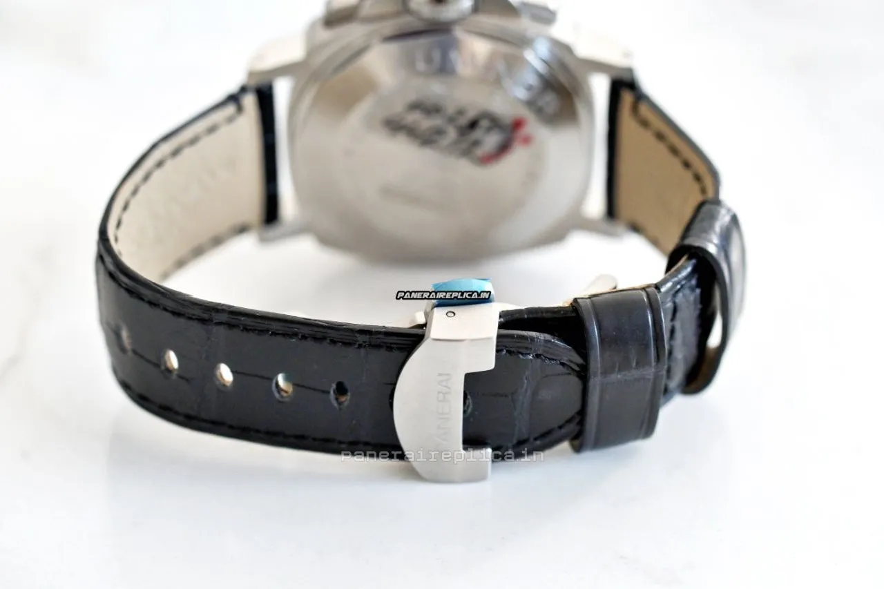 Alternative view of Neat Fake Panerai Luminor Chrono 44x15mm Steel Case Mens/unisex Automatic Watch