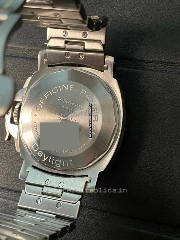 Alternative view of Unique Fake Panerai Luminor Chrono 44x53mm Steel Case Mens/unisex Automatic Watch