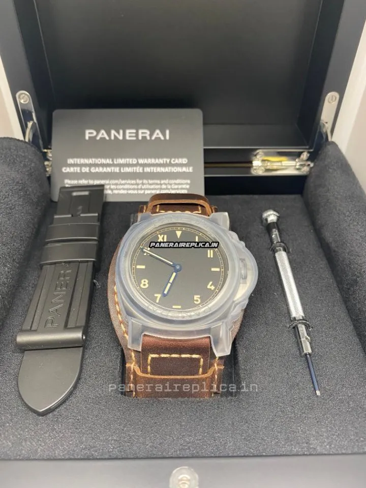 Alternative view of Good Replica Panerai Luminor 44mm Titanium Case Mens/unisex Manual Winding Watch