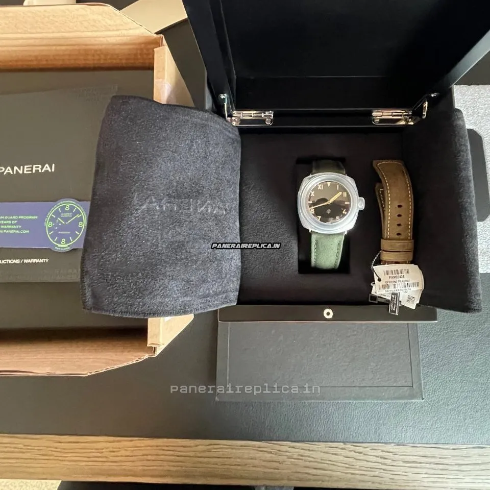 Alternative view of Good Replica Panerai Radiomir 3 Days Gmt 47mm Steel Case Mens/unisex Manual Winding Watch