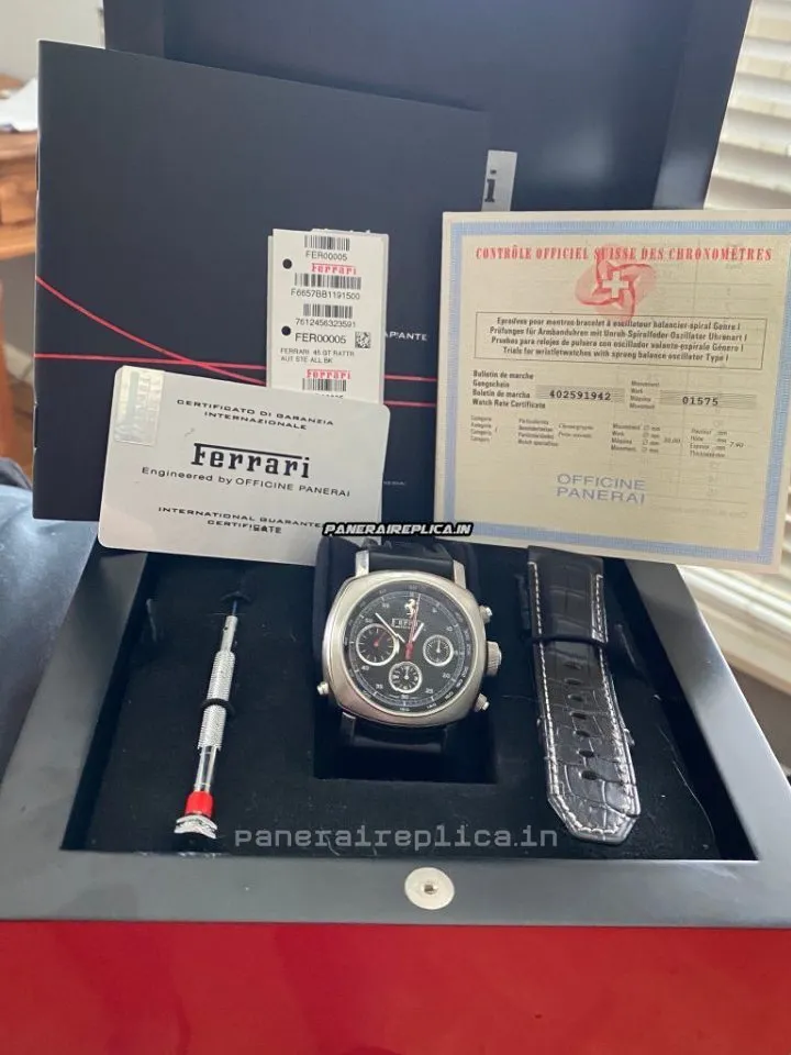 Good Replica Panerai Ferrari 45mm Steel Case Mens/unisex Automatic Watch