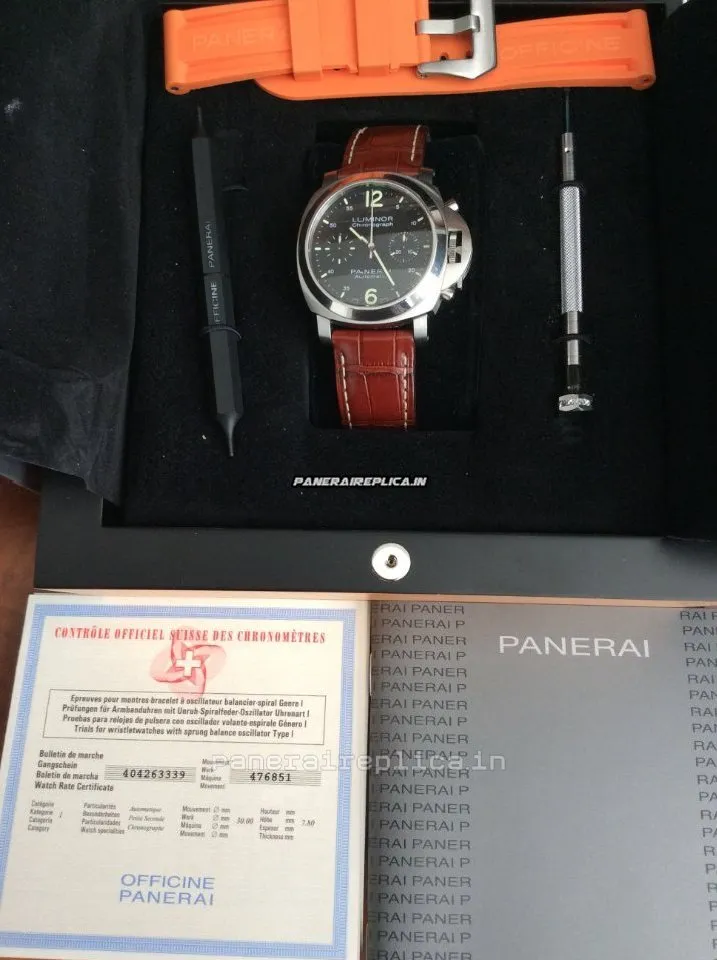 Swiss Imitation Panerai Luminor Chrono 40mm Steel Case Automatic Watch