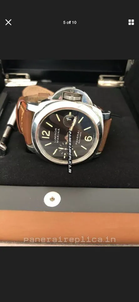 Alternative view of High Quality Knockoff Panerai Luminor Marina 44mm Steel Case Mens/unisex Automatic Watch