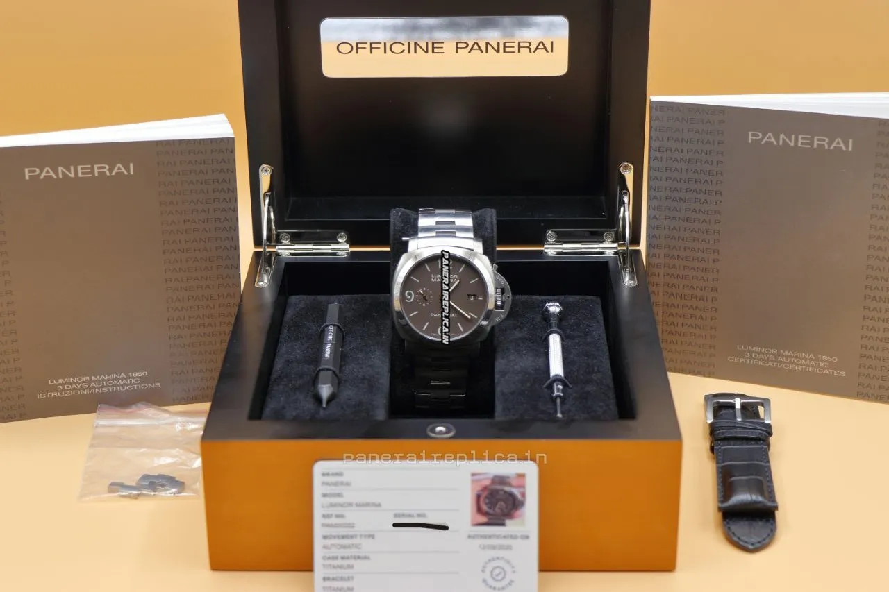 Fabulous Fake Panerai Luminor Marina 44mm Titanium Case Mens/unisex Automatic Watch
