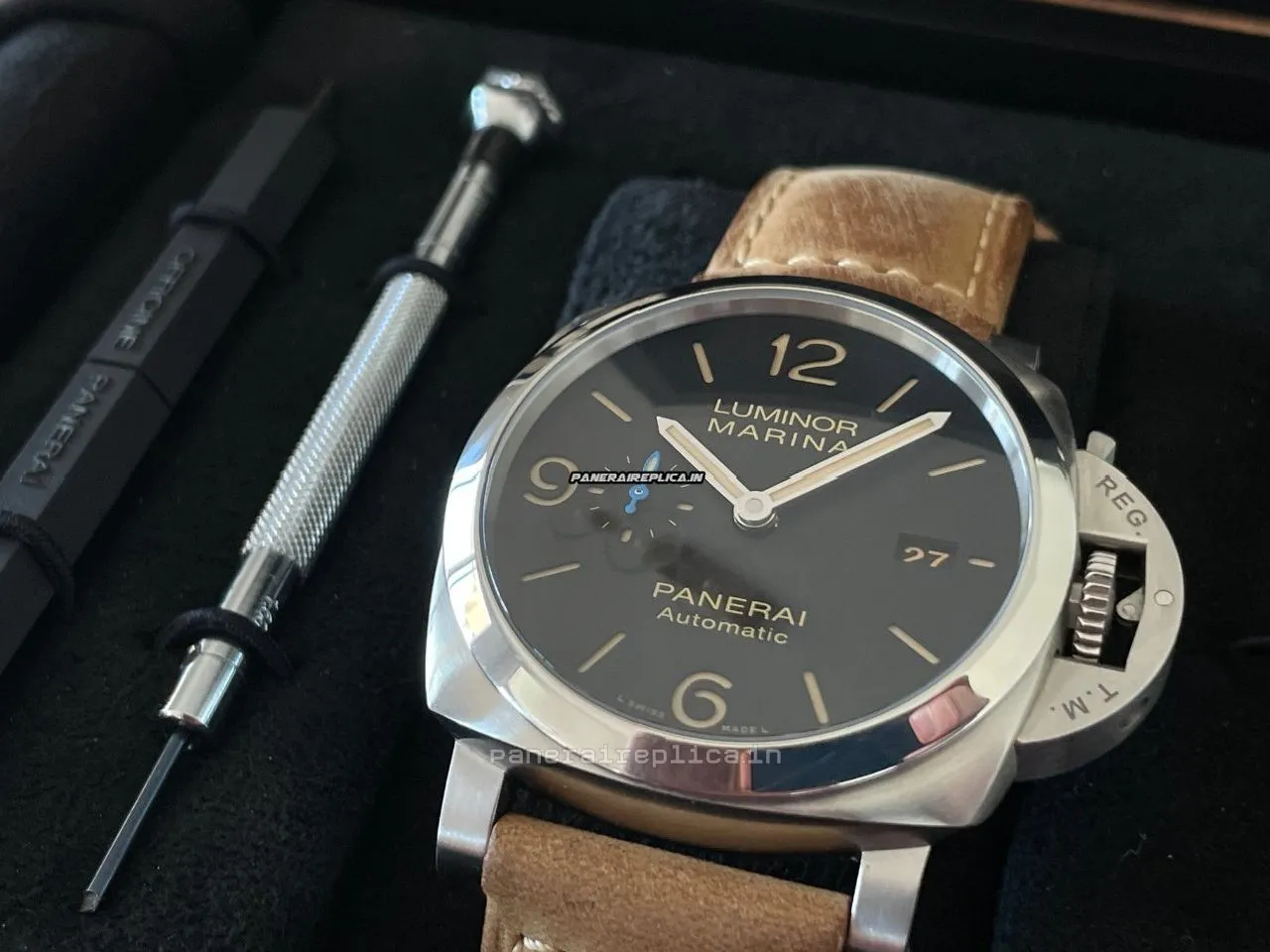 Alternative view of Attractive Copy Panerai Luminor Marina 44mm Steel Case Mens/unisex Automatic Watch